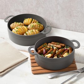 Air Fryer Silicone Liner - 6.3 Inch Round Silicone Liner for Air Fryer with Removable Plate - Reusable Silicone Pot for Air Fryer - Detachable Silicone Air fryer Liner - Modern Grey