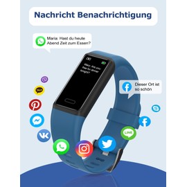 Cloudpoem Fitness Tracker, Fitness Watch for Men and Women with Heart Rate Monitor, Pedometer, Calorie Counter, Sleep Monitor, SNS SMS Call Notification Sports Watch IP68 Waterproof for iOS Android