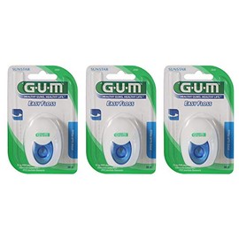 GUM EASY Floss PTFE Zahnseide 30m, 3er Vorteilspack (3 Stück)