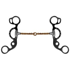 Showman Short Shank Twisted Copper Wire Snaffle Bit
