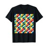 GEOMETRIC TRIANGLE RETRO PATTERN MULTICOLOR OPTICAL ILLUSION T-Shirt