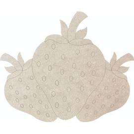 Strawberry Wood 1/4" MDF 22" Cutout, Unfinished Paint by Line Craft Shape