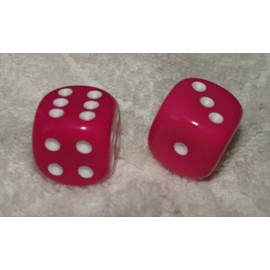 Pink Deluxe Opaque Dice Pair