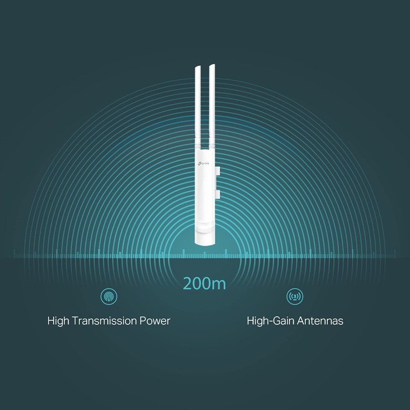 TP-Link EAP110-OUTDOOR Access Point Exterior N300/8 Ssid/PoE Pasiv,