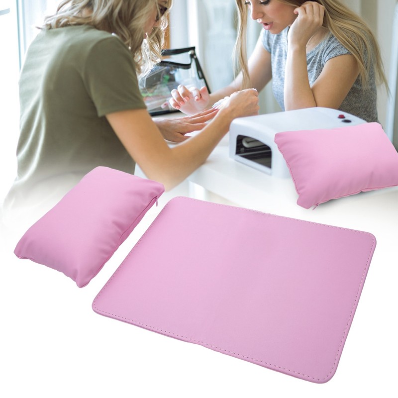 Soft PU Leather Detachable Washable Hand Rest Pillow + Folding