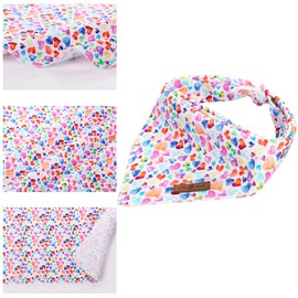 lionet paws Valentines Dog Bandana for Small Medium Large Dogs, Cat Dog Kerchief Triangle Bibs Scarf for Girl Boy