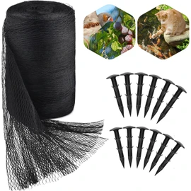 PACETAP 35 x 40 Ft Koi Pond Netting Kit, Heavy Duty Pond Netting Mesh Net Cover for Leaves, Protecting Koi Fish from Birds, Cats -Stakes Included
