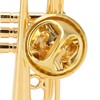 Gold Miniature Trumpet Shaped Lapel Brooch Pin Brass Exquisite Mini