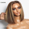 MYMYDA Short Honey Blonde Bob Lace Front Wigs for Black