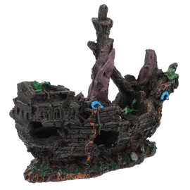 Zerodeko Shipwreck Aquarium Decor Underwater Shipwreck Craft for Fish Tank Ornament Unique Landscape Adornment for Aquariums and Ponds