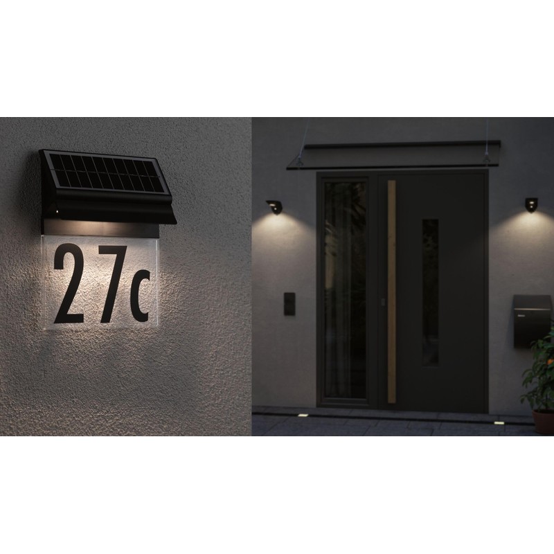 Paulmann Neda 94694 Solar LED Outdoor Light House Number Light