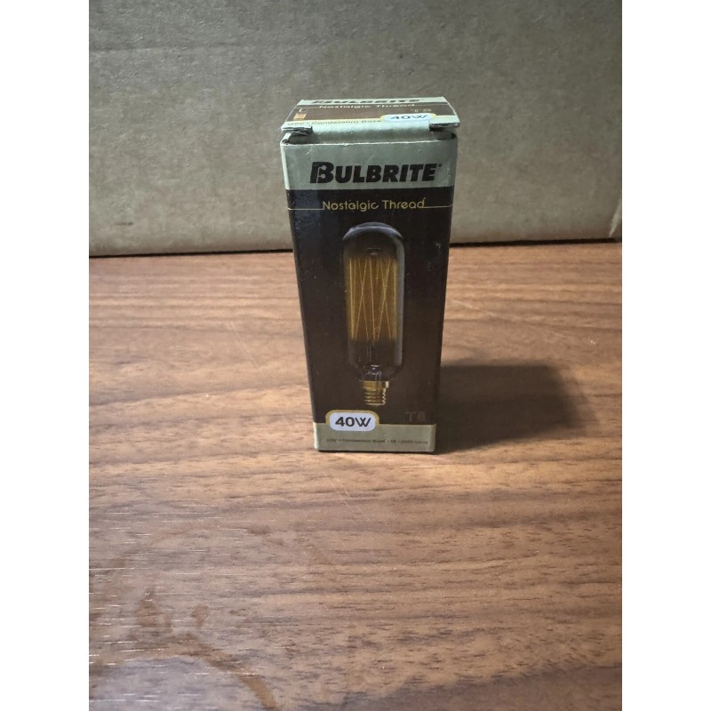 BULBRITE 40W T8 Candalebra Base Nostalgic Thread
