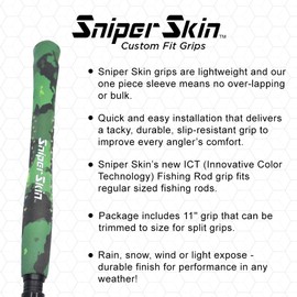 SNIPER SKIN Fishing Rod Grip | Fishing Gear Handle | Fishing Accessories | Renew Your Rod | Custom Fishing Rod | Replacement Grip | Realtree WAV3