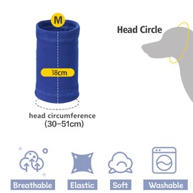 Norhogo Dog Snood Ear Protector Soft Pet, Dog Snood for Dog Neck and Ears Warmer Pet for Anti-Shock Dog Collar, Soothing Thunder Dog Earmuffs (Blue M)