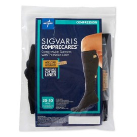 Medline COMPRECARES Reusable Compression Garment Kit, Knee-High, Black, Size X-Large, Tall - Ideal for Post-Surgical Recovery and Varicose Vein Relief