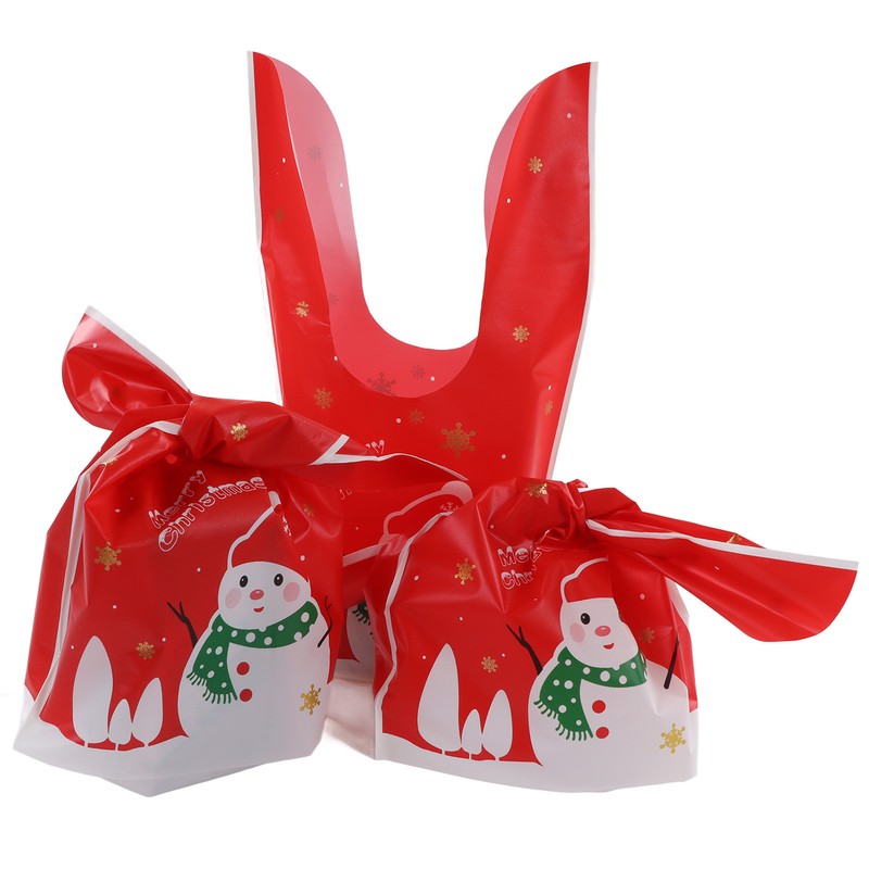 100Pcs Christmas Gift Bag Cute Food Grade Eco Friendly Reusable