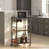 TUTOTAK Bar Cart, Home Bar Serving Cart, Microwave Cart, Drink