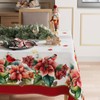 XCHI Poinsettia Cardinal Birds Winter Tablecloth Rectangle Christmas Table Cloth