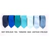Spring Notion Men's Solid Color Satin Microfiber Tie, Skinny Aqua
