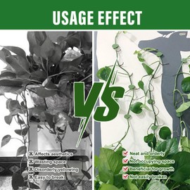 weiclianhp Pack of 40 Plant Clips Wall, Green Plant Holder Wall Clips, Plant Wall Bracket, Trellis Wall, Plant Clips for Climbing Plants for Gardening, Plant Support