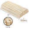 Cididu 300 Pcs Wooden Dowel Rods, 1/4 x 14 Inch