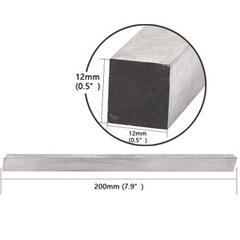 HSS Lathe Tool Bit 12mm x 12mm x 200mm, Square Lathe Turning Tool Blanks, High Speed Steel Rectangular Fly Cutter Mill Blank (0.47" x 0.47" x 8") 4pcs