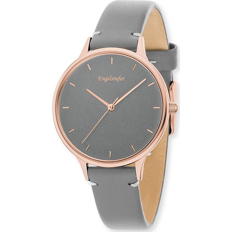 Engelsrufer ERWA-COLOUR-LGY2 Women's Watch Colour Analogue Quartz Rose Grey, Strap.