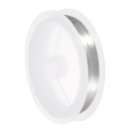 sourcing map 24 Gauge(0.5MM) Copper Wire for Jewelry Making Tarnish Resistant Beading Wire for Jewelry Making Crafts Supplies, White,18M