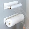 Magnetic Paper Towel Holder,White/Black Towel Bar Rack for Refrigerator BBQ