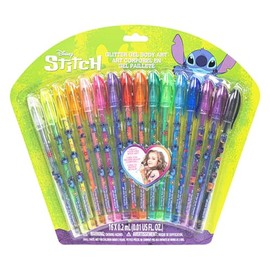 Stitch set de 16 bolígrafos de con diamantina para arte corporal, colores brillantes y purpurina, para edades de 3 años de Townley Girl