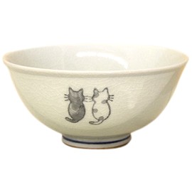 Matsumoto Pottery 11539 Nyanko Rice Bowl (Large)