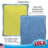 Lola Products Microfiber & Nylon Net Sponges, 2 Included, Dual