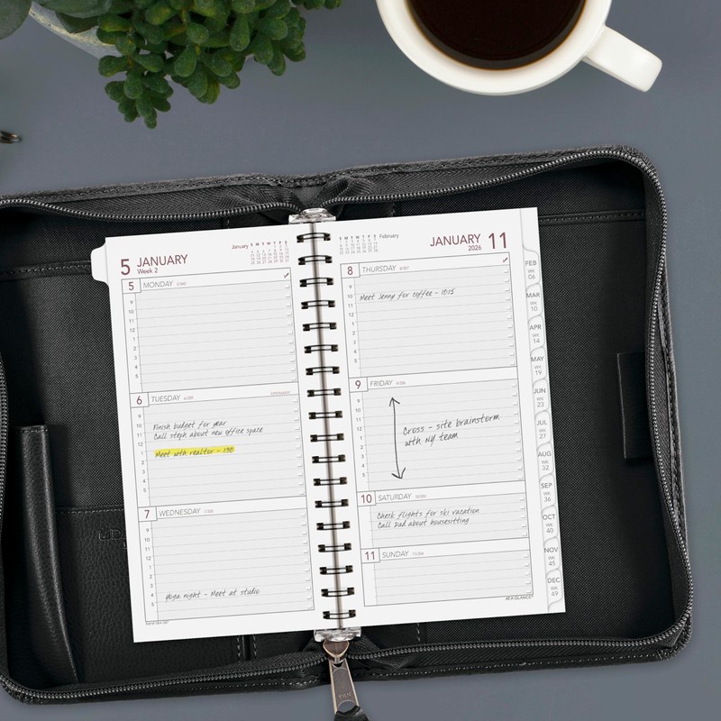 AT-A-GLANCE 2026 Planner Refill, Weekly, 3-1/4" x 6-1/2", Portable Size