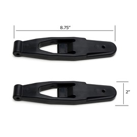 iJDMTOY 2pc Heavy Duty EPDM Rubber Hood Lock Latch Fastening Straps ONLY, Compatible with Kenworth T300 T600 T800 W900; Peterbilt 357 367 377 378 388 389 Freightliner