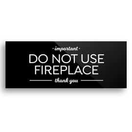 Reilly Originals 2x5 Inch Do Not Use Fireplace Designer Sign ~ Ready to Stick ~ Premium, Durable, Acrylic Plexiglass