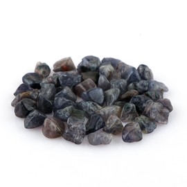 CRYSTALINES 100cts Natural Raw Blue Iolite Gemstones, Wholesale Rough Stones, High Grade Healing Crystals, DIY Hand-Crafts, Jewelry Making, Polished Loose Stones, Gems Collections