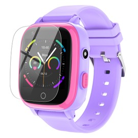 cjc 4G Smart Watch for Kids with GPS Tracker, Texting and Calling, Kids Watch for Ages 4-12 - Includes 2 Way Call, Video Call, Chat, SOS Alerts, App - Fun & Educational Birthday Gift Idea (Purple)