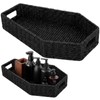 Goth Storage Basket for Bathroom Black Coffin Tray Woven Paper