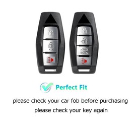 WTSHOPME Key Fob Cover Crazy Horse Leather Compatible with Mitsubishi Outlander 2021 2022 2023 2024 2025 Smart Key