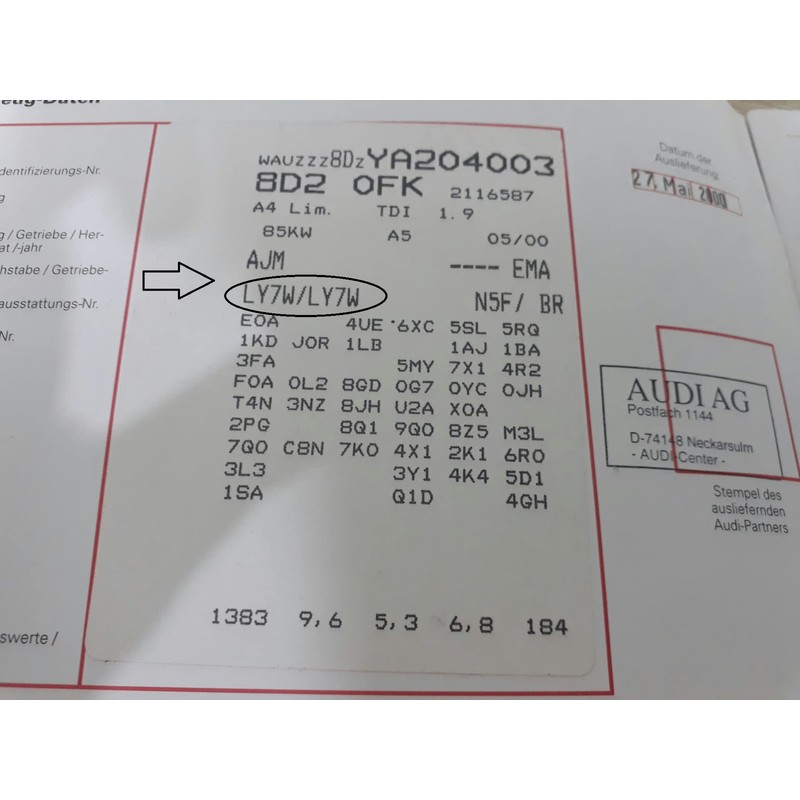 OEM アウディ タッチアップペイント ブラック LST0M2Y9TS