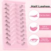 Sixstarhair Half Eyelashes, Artificial Eyelashes, Natural, Clear Band, 10 Pairs,