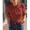 PRETTYGARDEN Summer Tops for Women 2025 Trendy Short Sleeve Eyelet