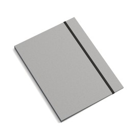 Bigso Paulina A4 Folder with Elastic Band - Portfolio Folder for Documents, Files, Documents etc. - Fibreboard and Paper File Folder - Grey