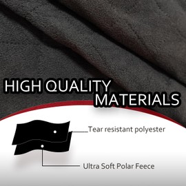 NiKiBysh Large Outdoor Blanket Waterproof Quilted,Thick Warm Fleece Blanket for Stadium Camping Picnics Beaches Pets Sports - Sandproof Windproof Washable Portable - Black