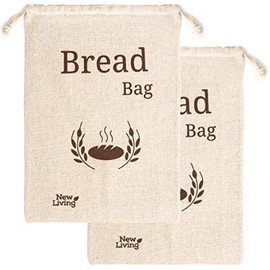 Reusable Bread Bags, 100% Linen and Cotton, Bread Storage Bag, Bread Storage Bag, Eco-Friendly, Plastic Free (2)