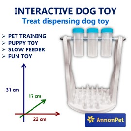 AnnonPet® Interactive Dog Game - Stimulates Your Dog's Mind with Rotating Cylinders, Intelligent Toy for Mental Training, Puzzle for Small and Medium Dogs