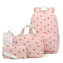 Mochila Escolares Niñas de Secundaria Primaria de Pana, 4 PCS Mochila Niñas Adolescentes Gran Capacidad para Universitario, Con Bolsa De Almuerzo Estu