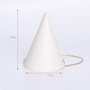 JIHUOO 30 cappelli a cono di carta bianca, per feste