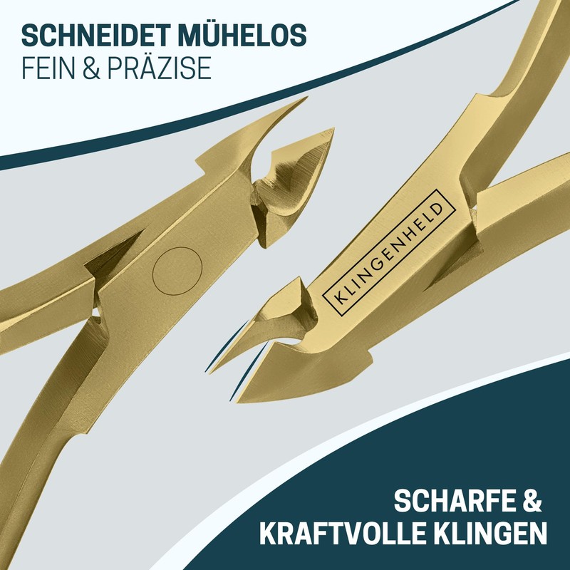KLINGENHELD® Precise Cuticle Nippers with 1 Cuticle Pusher - Very