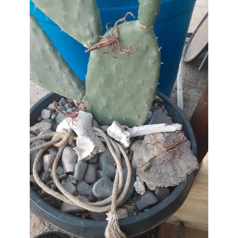 Wire Wrapped Copper Scorpion Cactus Garden Home Decorations 3D Sculpture